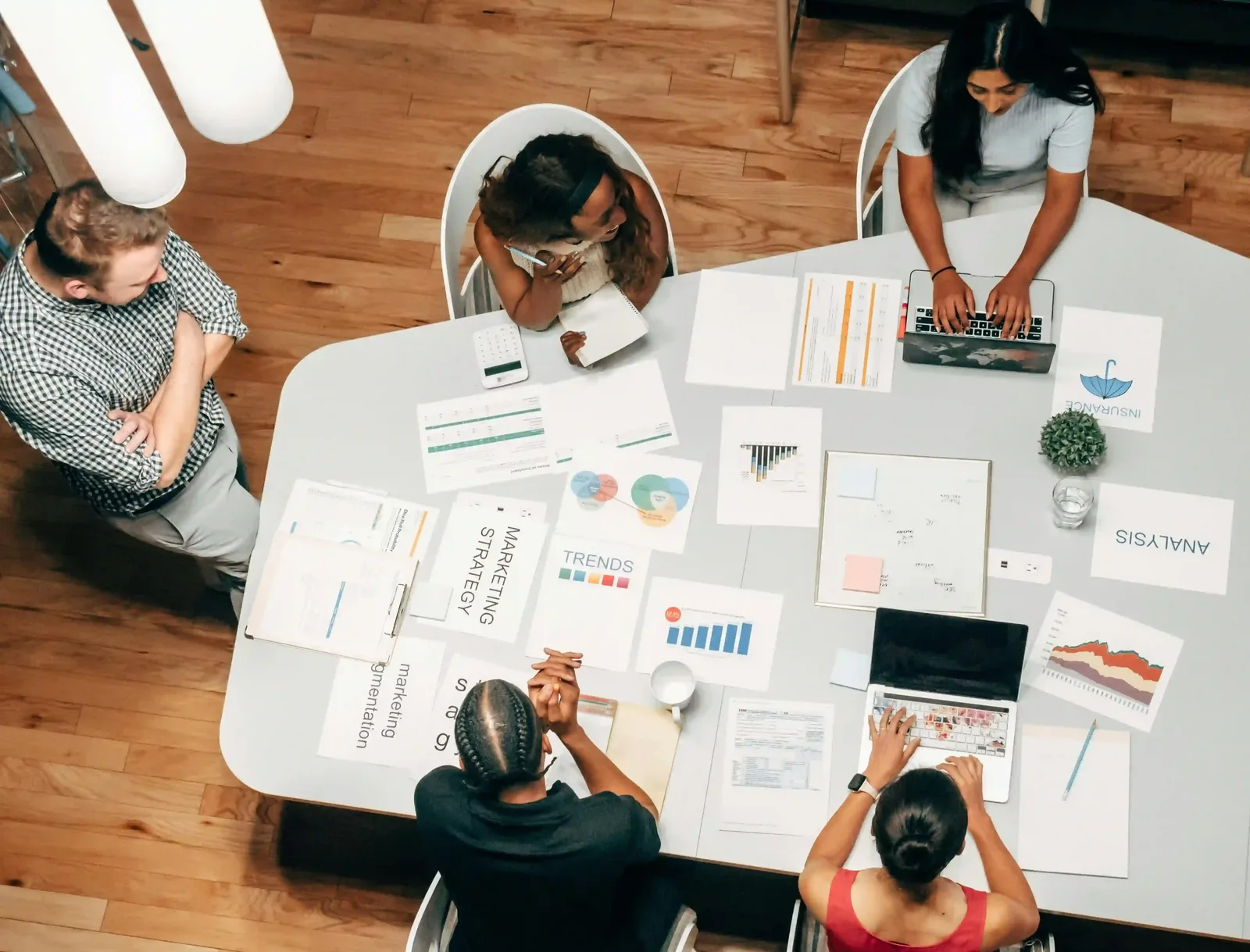 Business team building their online presence
